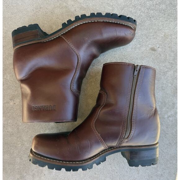 Durango Men Brown Genuine Leather Western Chelsea Ankle Zip Up Size 8 D main image 8